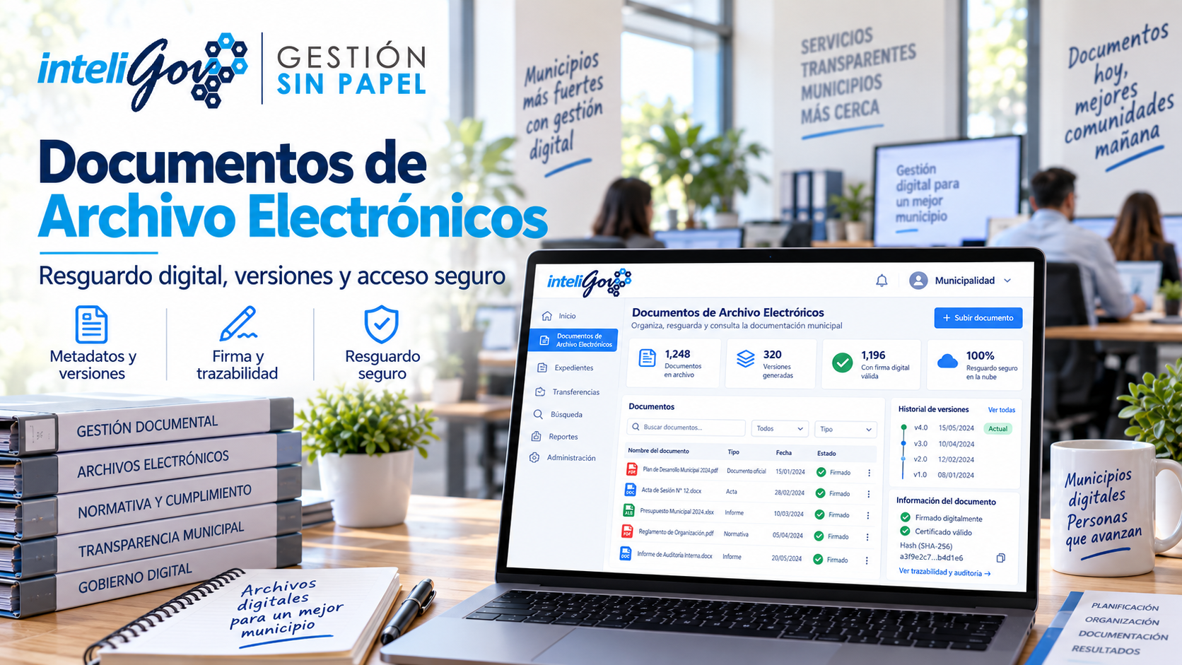 InteliGov Gestión Municipal - Archivo - Documentos Electrónicos Gestión de Documentos de Archivo Electrónicos