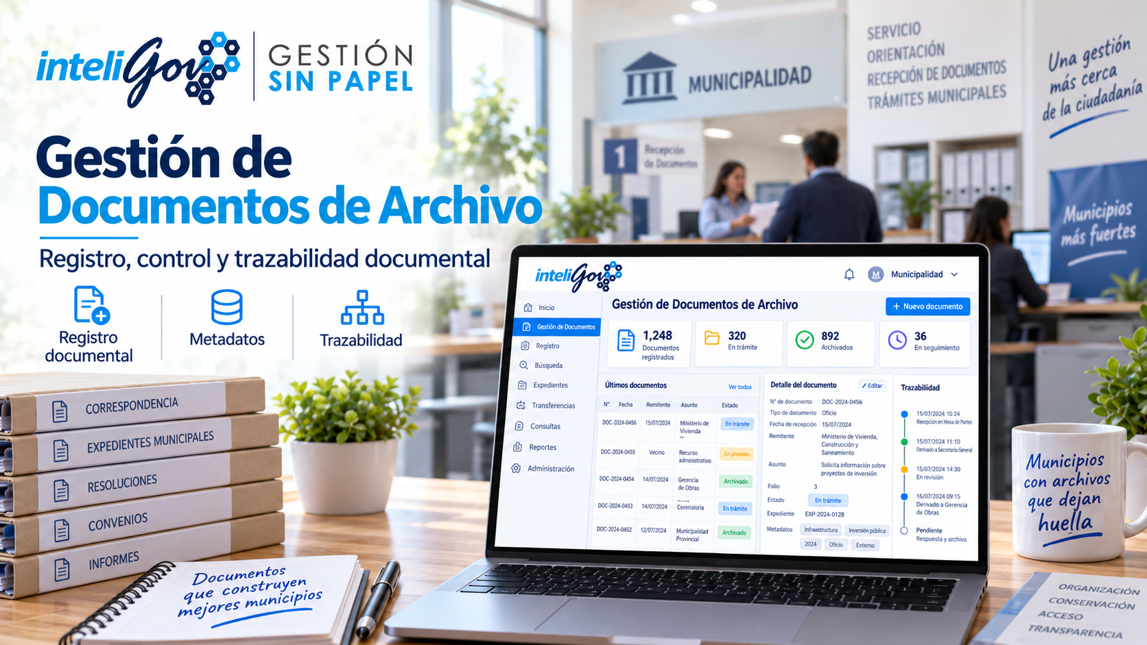 InteliGov Gestión Municipal - Archivo - Documentos de Archivo Seguridad, privacidad y gobernanza