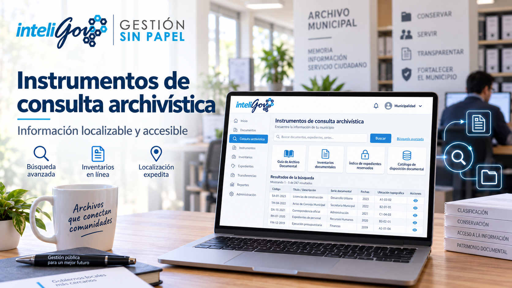 InteliGov Gestión Municipal - Archivo - Instrumentos de Consulta Gestión de Instrumentos de Consulta Archivística