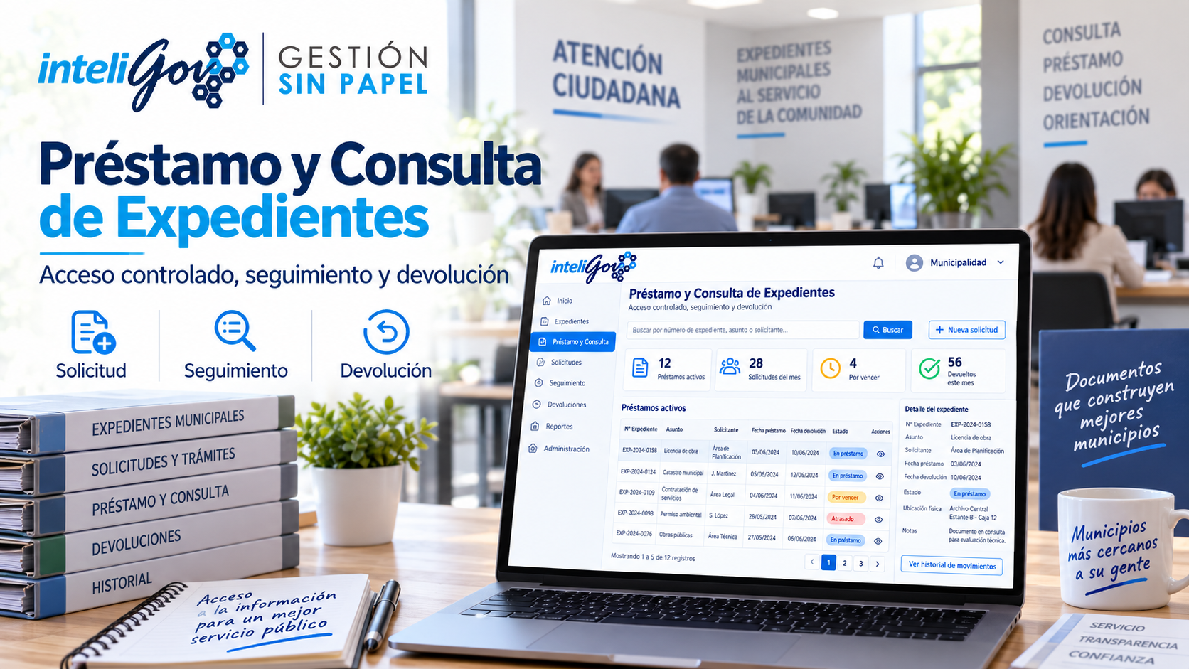 InteliGov Gestión Municipal - Archivo - Préstamos y Consultas Servicios de Préstamo y Consulta de Expedientes