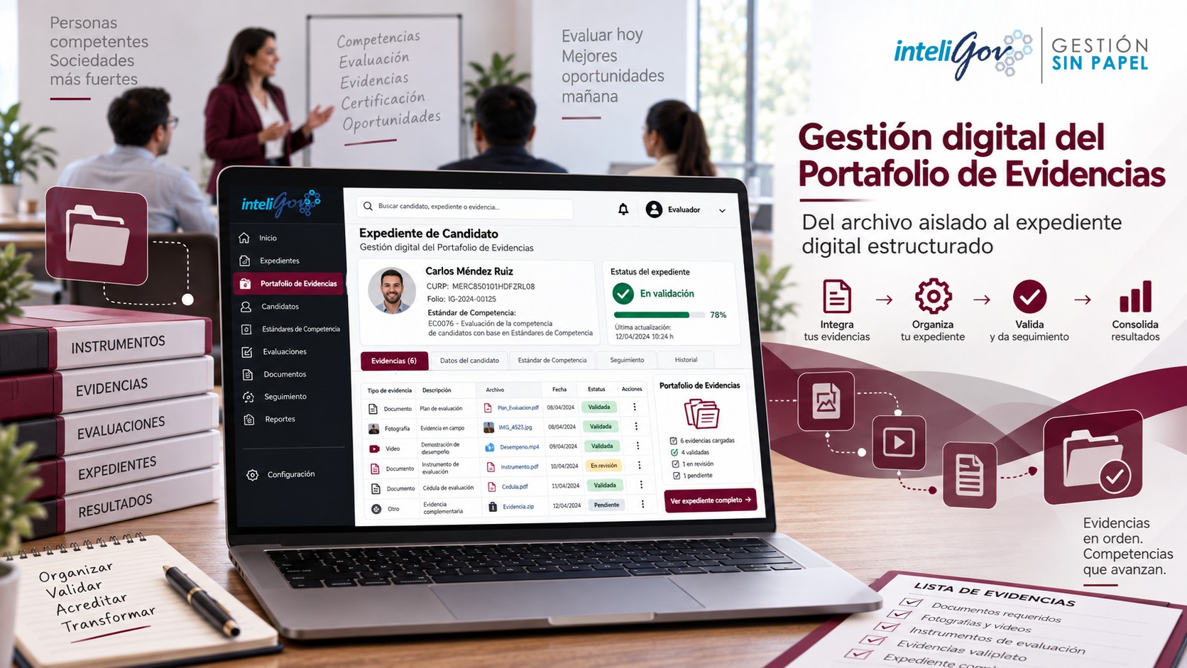 Gestón digital del Portafolio de Evidencias